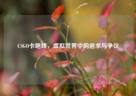 CSGO卡咆哮，虚拟世界中的追求与争议
