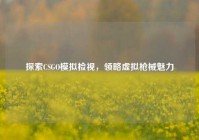 探索CSGO模拟检视，领略虚拟枪械魅力