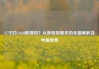 17寸打CSGO够用吗？从体验到需求的全面解析及电脑推荐