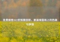 免费观看2022世预赛回放，重温绿茵场上的热血与梦想