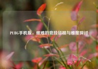 PUBG手机版，艰难的竞技征程与难度探讨