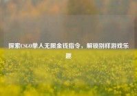 探索CSGO单人无限金钱指令，解锁别样游戏乐趣