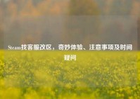 Steam找客服改区，奇妙体验、注意事项及时间疑问