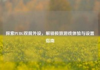 探索PUBG双屏外设，解锁极致游戏体验与设置指南