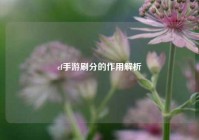 cf手游刷分的作用解析