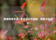 便捷观看央视13套高清在线直播，紧跟实时动态