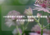 CSGO竞技模式全图聊天，硝烟话语场、情绪锚点与设置方法解析