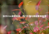 快手PUBG观看指南，热门主播与精彩赛事探寻