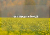 CF 探寻爆裂者武器获取方法