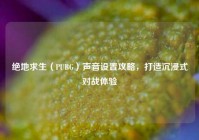 绝地求生（PUBG）声音设置攻略，打造沉浸式对战体验