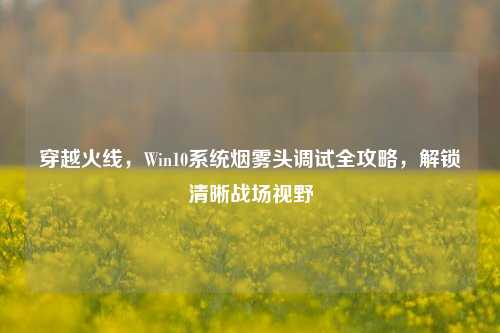 穿越火线，Win10系统烟雾头调试全攻略，解锁清晰战场视野