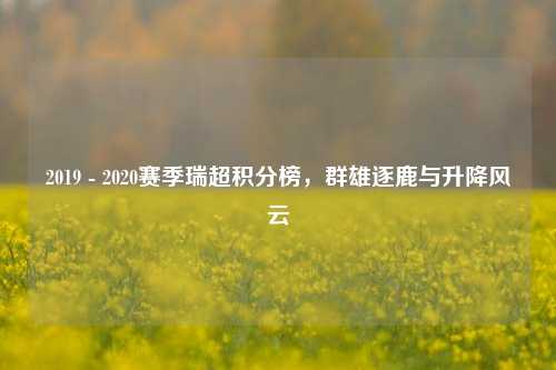 2019 - 2020赛季瑞超积分榜,群雄逐鹿与升降风云