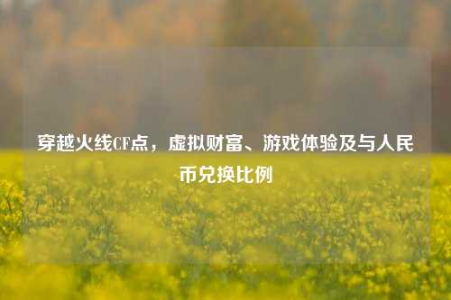 穿越火线CF点,虚拟财富、游戏体验及与人民币兑换比例