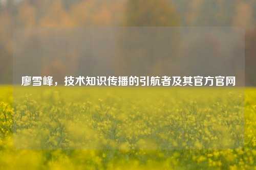 廖雪峰,技术知识传播的引航者及其官方官网