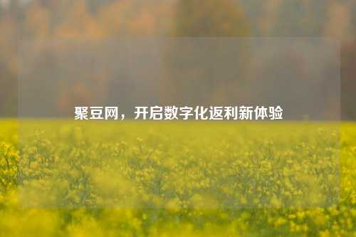 聚豆网，开启数字化返利新体验