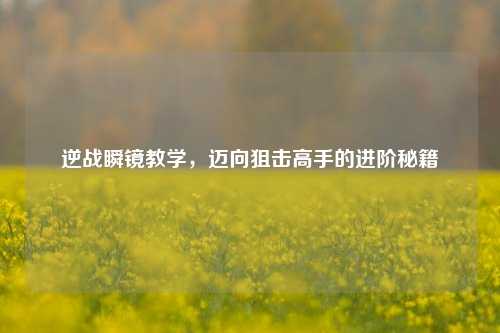 逆战瞬镜教学,迈向狙击高手的进阶秘籍