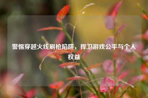 警惕穿越火线刷枪陷阱，捍卫游戏公平与个人权益