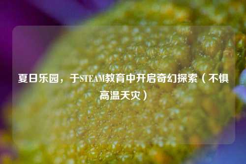 夏日乐园，于STEAM教育中开启奇幻探索（不惧高温天灾）