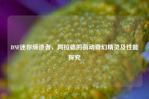 DNF迷你缔造者,阿拉德的萌动奇幻精灵及性能探究