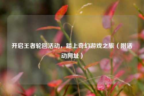 开启王者轮回活动，踏上奇幻游戏之旅（附活动网址）