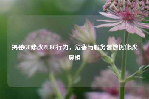 揭秘GG修改PUBG行为，危害与服务器数据修改真相