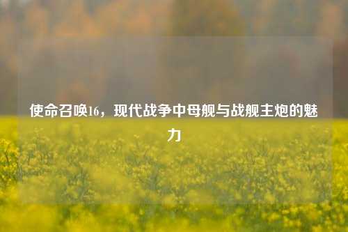 使命召唤16，现代战争中母舰与战舰主炮的魅力
