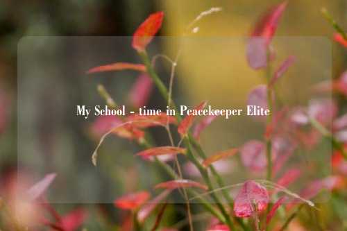 My School - time in Peacekeeper Elite