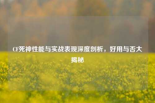 CF死神性能与实战表现深度剖析，好用与否大揭秘