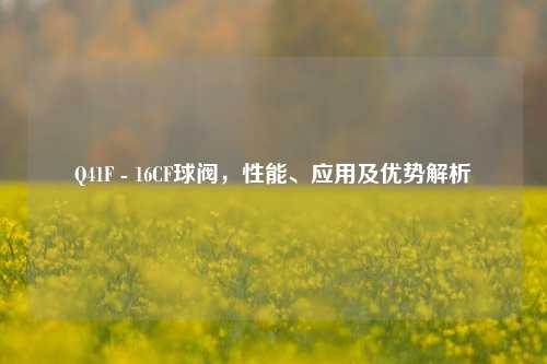 Q41F - 16CF球阀,性能、应用及优势解析