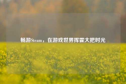 畅游Steam,在游戏世界挥霍大把时光