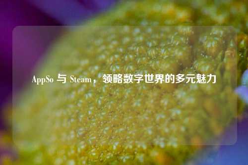 AppSo 与 Steam，领略数字世界的多元魅力