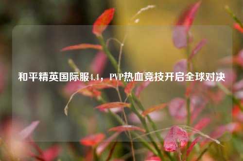 和平精英国际服4.4，PVP热血竞技开启全球对决