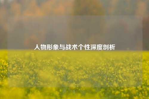 人物形象与战术个性深度剖析