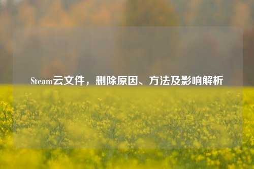 Steam云文件，删除原因、方法及影响解析