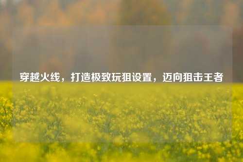 穿越火线,打造极致玩狙设置,迈向狙击王者