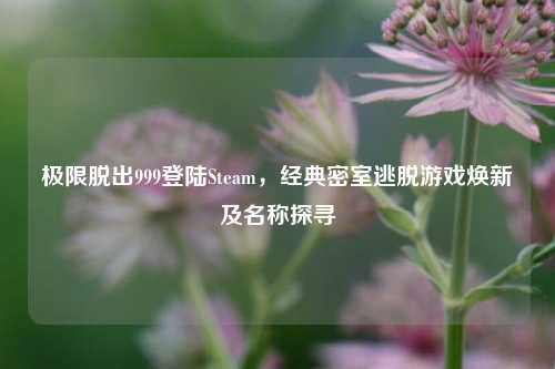 极限脱出999登陆Steam，经典密室逃脱游戏焕新及名称探寻