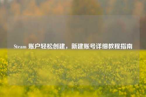 Steam 账户轻松创建,新建账号详细教程指南