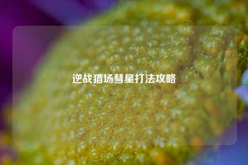 逆战猎场彗星打法攻略