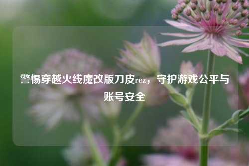 警惕穿越火线魔改版刀皮rez,守护游戏公平与账号安全