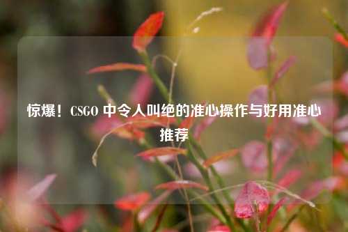 惊爆!CSGO 中令人叫绝的准心操作与好用准心推荐