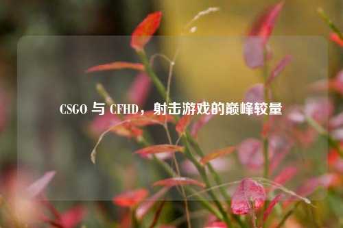 CSGO 与 CFHD,射击游戏的巅峰较量