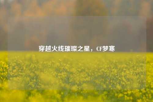 穿越火线璀璨之星,CF梦寒