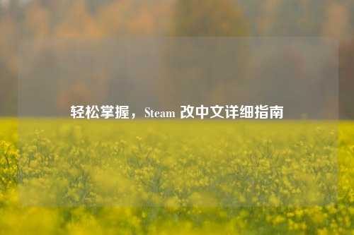 轻松掌握，Steam 改中文详细指南