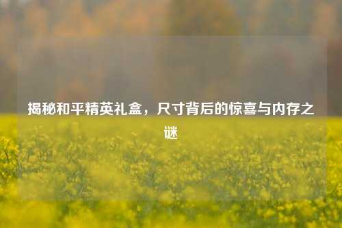 揭秘和平精英礼盒,尺寸背后的惊喜与内存之谜