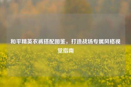 和平精英衣裤搭配图鉴，打造战场专属风格视觉指南