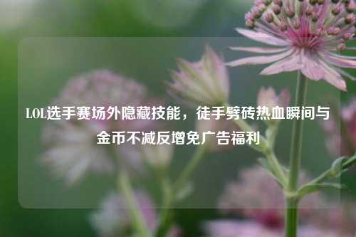 LOL选手赛场外隐藏技能,徒手劈砖热血瞬间与金币不减反增免广告福利