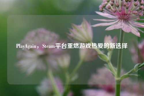 PlayAgain,Steam平台重燃游戏热爱的新选择