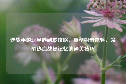 逆战手游2.0星港副本攻略,重塑射击体验,唤醒热血战场记忆的通关技巧