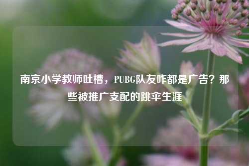 南京小学教师吐槽，PUBG队友咋都是广告？那些被推广支配的跳伞生涯