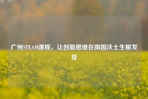 广州STEAM课程,让创新思维在南国沃土生根发芽